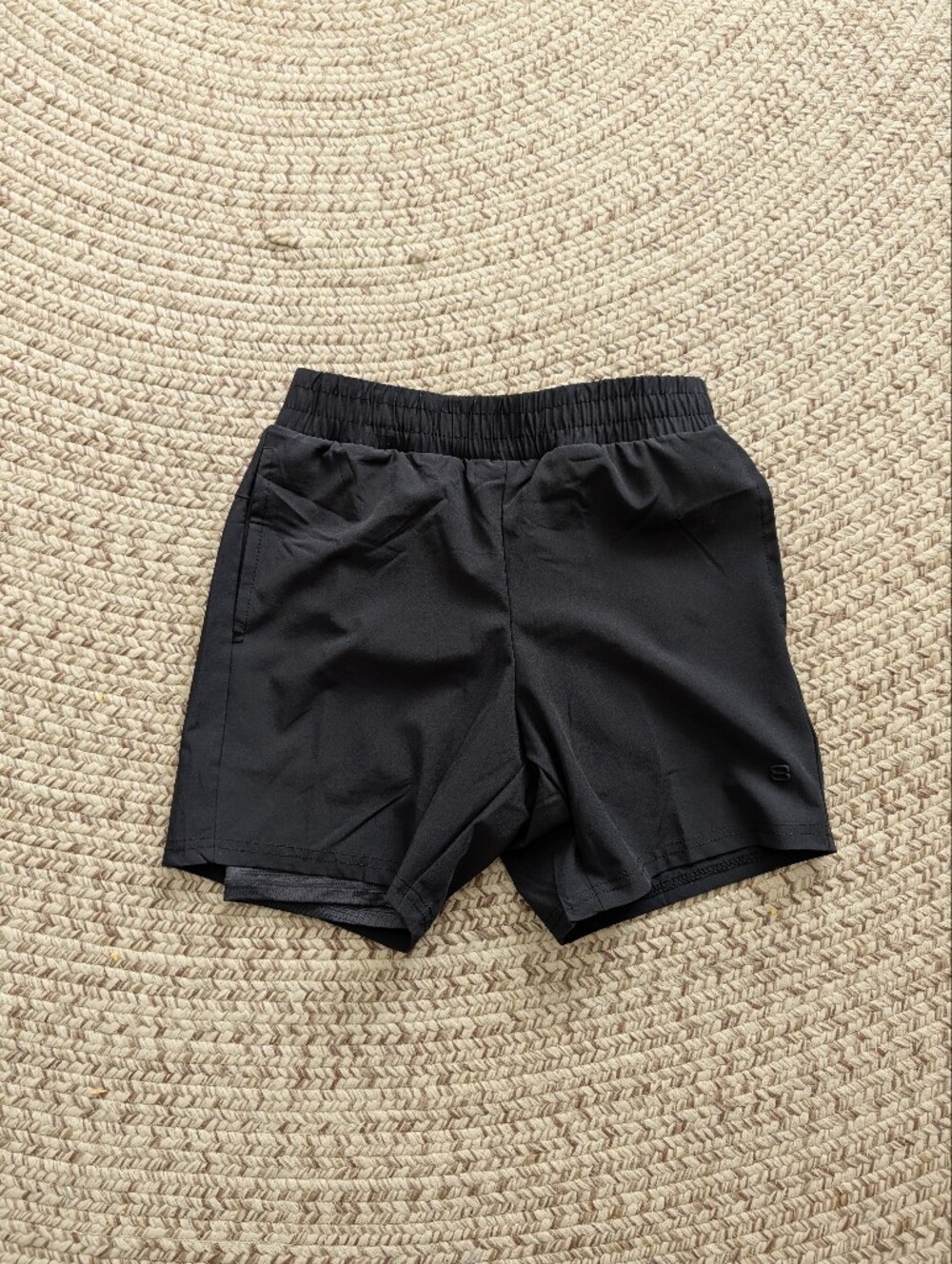 Layer 8 Black Athletic Shorts with Elastic Waistband